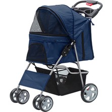 Snmswrld Pawise Köpek Arabası Mavi 68X46X100 cm