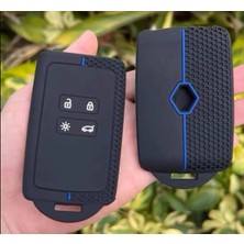 Stilix Garage Renault Clio 4-5 Megane 4 Captur Kaleos Kadjar Anahtar Koruma Kılıfı Petek Desenli 2.resime Bakınız Mavi Çizgili