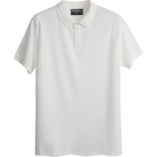 Bad Bear Stark Off-White Beyaz Polo Yaka Erkek T-Shirt