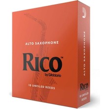Rico RJA1025 Orange Box Alto Saksafon Kamışı No: 2.5 (Orta Seviye/eğitim) - 10'lu Paket | Standart Kesim, Kolay Çalım ve Çok Yönlü Kullanım