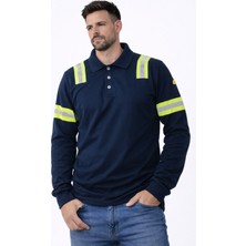 KETRA R Polo Yaka Reflektörlü Sweatshirt