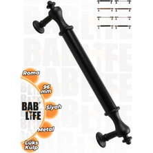 Bablife Roma 96MM Mat Siyah Lüks Modern Çekmece Dolap Vestiyer Mobilya Kulpları