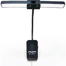 Fzone FL9033 10'lu LED Nota Sehpası Lambası | Kompakt Tasarım Güçlü Aydınlatma ve Nota Kağıtları Için Net Görüş