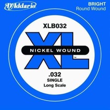 D'addario XLB032 Xl Nickel Wound Bas Gitar Tek Teli - 0.032 Inç (Aksesuar) | Nikel Sargılı Çelik Çekirdek, Parlak Ton Karakteri, Berrak Entonasyon ve Uzun Ömürlü Manyetik Performans