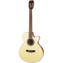 Cort Endonezya Cort Cec1 Op Elektro Klasik Gitar | Ince Kasa Open Pore - Naturel