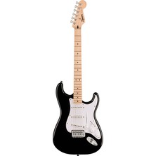 Squier 0373152506 Sonic Stratocaster Elektro Gitar (Siyah) | Akçaağaç Klavye Siyah Parlak Cila ve Beyaz Pickguard
