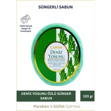 Lawin Deniz Yosunu Doğal Süngerli Sabun – Banyo Süngeri Lif, Peeling Etkili, Zengin Köpük