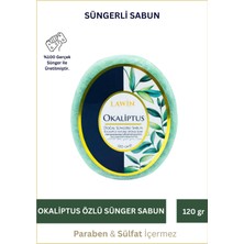Lawin Okaliptüs Özlü Doğal Süngerli Sabun – Banyo Süngeri Lif, Peeling Etkili, Zengin Köpük