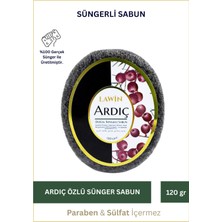 Lawin Ardıç Özlü Doğal Süngerli Sabun – Banyo Süngeri Lif, Peeling Etkili, Zengin Köpük