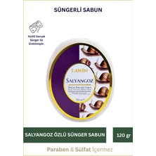 Lawin Salyangoz Özlü Doğal Süngerli Sabun – Banyo Süngeri Lif, Peeling Etkili, Zengin Köpük
