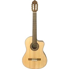 Valencia VC304CE Elektro Klasik Gitar Cutaway (Naturel) | Kesik Kasa - Ekolayzırlı - Mat Cila