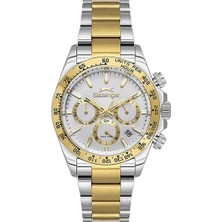 Slazenger SL.09.2512.2.06 Erkek Kol Saati – Beyaz Kadran, Çelik ve Altın Renk Detaylı