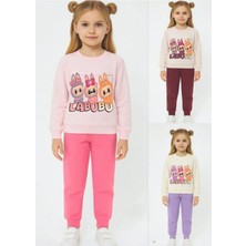 Lumino Labubu Baskılı Kız Çocuk Alt Üst Takım