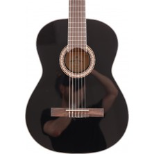 Miguel Angela Ma1-Bk Klasik Gitar - Siyah (Başlangıç - Eğitim Serisi) | Mat Siyah Modern Bitiş, Ihlamur Ağacı Gövde, Yeni Başlayanlar Için Yumuşak Tuşe | Uyum: 4/4 (Tam Boy) Standart