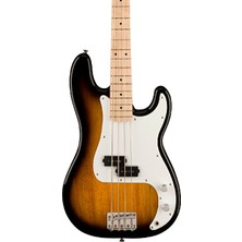 Squier 0373902503 Sonic Precision Bass Gitar (2-Color Sunburst) | Akçaağaç Klavye Sunburst Renk ve Hafif Gövde