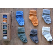 Concon Bebe Pamuklu 0-6 Ay Yenidoğan 6'lı Bebek Çorabı Erkek Mix Paket