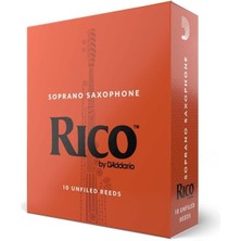 Rico RIA1025 Orange Box Soprano Saksafon Kamışı No: 2.5 (Orta Seviye/eğitim) - 10'lu Paket | Standart Kesim, Kolay Çalım ve Kararlı Ton Yapısı