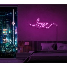 Biz Bu İşin Keyif Kısmındayız Love Yazılı Neon Tabela