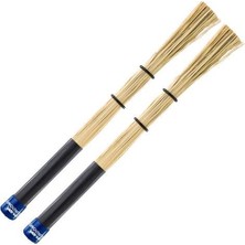 Promark Pmbrm2 Small Broomstick Fırça Baget - Süpürge (Profesyonel) | Doğal Süpürge Çalıları, Ince ve Hafif Profil, Yumuşak Vuruş Tepkisi ve Hassas Perküsif Sesler