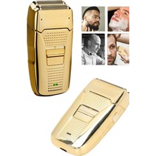 Astraltech Sakal Kesme Tıraş Makinesi Paslanmaz Çelik Gold Şarjlı