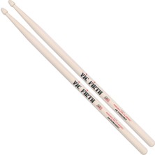 Vic Firth V5BPG American Classic 5b Pure Grit Baget (Profesyonel) | Cilasız Ham Yüzey Teknolojisi, Doğal Ahşap Dokusu ile Teri Emer, Islak Eller Için Maksimum Tutuş Gücü