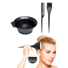 Mezigarc Profesyonel 3 Parça Saç Boyama Seti ile Kaliteli Sonuçlar Boya Kabı Krepe Tarağı ve Boya Fırçası Set