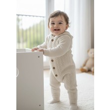 Ersin Baby Laura Baby Erkek Bebek Çocuk Triko Peluş Astarlı Bej Tulum