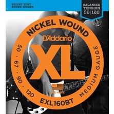 D'addario EXL160BT Xl Nickel Serisi Bas Gitar Tel Seti (Medium - 50-120 - Balanced Tension)