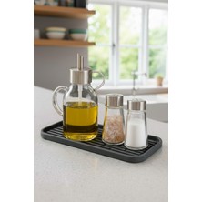 Orvila Silikon Kaymaz Kare Yağdanlık Altlığı Çok Amaçlı Organizer Altlık