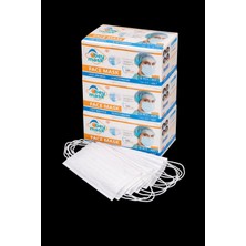 Bey Mask BEYMASK 3 Katlı Full Ultrasonik Telli Cerrahi Maske – Beyaz Renk (50’li x 3 Kutu / 150 Adet)