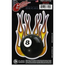 D'addario Planet Waves GT77109 Gitar Tattoo Sticker - Flame 8 Ball (Aksesuar) | Alevli 8 Numara Top Tasarımı, Dayanıklı Ince Yapı ve Pratik Kullanım