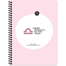 Keskin Color Hisli Şeyler Burçlar Serisi 16,5X22,5 Çizgili Spiralli Stickerli Defter - Kararsız Demeyelim De Çok Yönlü Diyelim