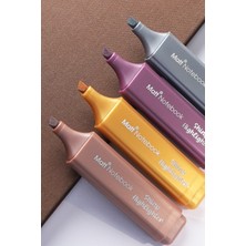 Matt Notebook 4'lü Highlighter Metalik Renk Fosforlu Kalem Seti