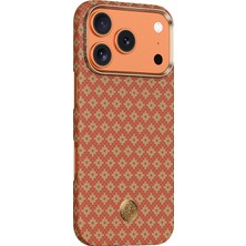iPhone 17 Pro Uyumlu Kılıf M-Safe Özellik Benks Armorair Armorgrid Serisi Kevlar Kapak Açık Turuncu