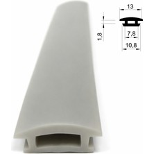 MAKPLASTİK FİTİL PROFİL P 052 Ray Kapak Yan Fitili 10 Metre