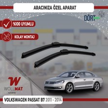 Wollmat Volkswagen Passat B7 Silecek 2011 2014 Arası Uyumlu Silecek Takımı Araca Özel