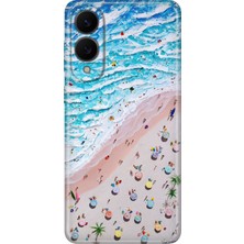 Samsung Galaxy S25 Edge Kılıf Desenli Baskılı Tpu Rubber Kapak Sahil