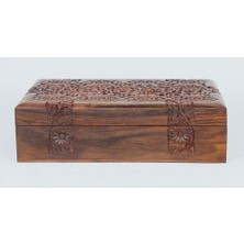 Otantik Çarşı Ahşap Oymalı Kutu  30X20X8 Cm.