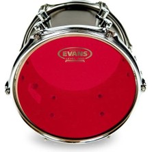 Evans TT10HR Hydraulic Red 10 Inç Tom Derisi (Profesyonel) | Kırmızı Bitiş, Çift Kat Arası Yağ Tabakası ile Kısa Sustain, Dolgun Baslar ve Agresif Görünüm