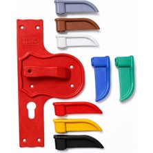 Tuncel Teknik Bariyerli ve Güvenli Kırılmaz Kapi Kolu Kırmızı Ayna Kırmızı Kol