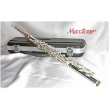 Maxtone TFC-53SE Yan Flüt | Gümüş Kaplama Gövde, E-Mekanizma Desteği, Lüks Sert Taşıma Kutulu Profesyonel Öğrenci Serisi