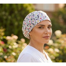 Onora Gri,papatya Desenli Doktor Hemşire Cerrahi Bonesi,Aşçı Bonesi