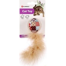 Flamingo Vinta Tüylü Hışırtılı Kedi Oyuncağı 15 cm
