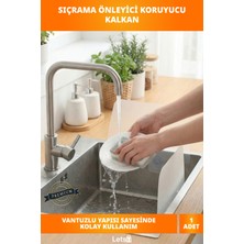 Letsii Vantuzlu Lavabo ve Ocak Sıçrama Önleyici Kalkan 28.5X25 cm