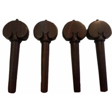 Picaldi 1233-H Kalp Model Rosewood Çello Kulak Seti | Lüks Kalp Tasarımı ile Çello Için Dayanıklı ve Estetik Akort Burguları