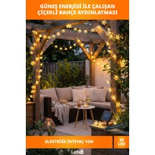 Letsii Güneş Enerjili 30 LED Çiçekli Bahçe Lambası