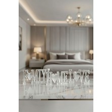 Safir Design Premium Tasarım Ev Hediyesi - 3'lü Dekoratif Yazı Seti (Love, Home, Family)