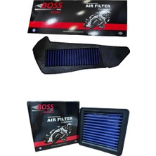 Boss Yamaha Xmax 250 - 300 Hava Filtresi ve Debriyaj Filtresi Takımı 2018-2024