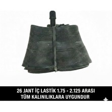 Güçlü Bisiklet Motosiklet 26 Jant Iç Lastik - 26X1.75 / 2.125 Uyumlu - (Oto Valf) Kalın Sibop Bisiklet Iç Lastiği