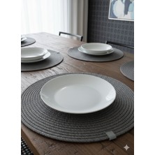 Denbu Tekstil Bohem ve Modern Rustik 6'lı Hasır Supla - 32 cm